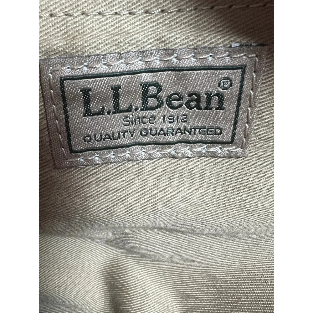 Vintage LL Bean Brown Canvas Leather Trim Messenger Field Bag LLB#0AMN7